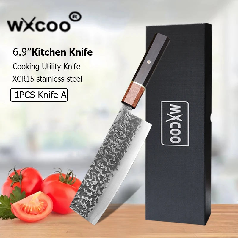 Hand Forged Japanese Chef Knife – Professional Kitchen Cleaver for Meat Cutting