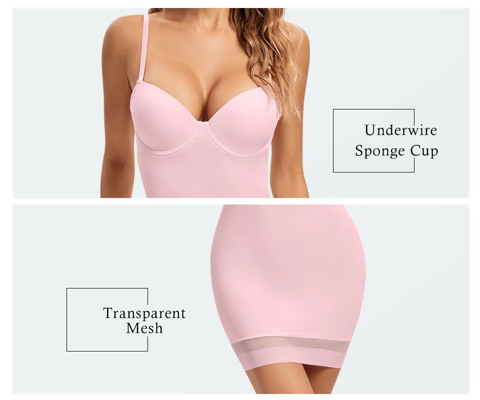 Underwire Control Slip – Full Length Shapewear for Women Under Dresses