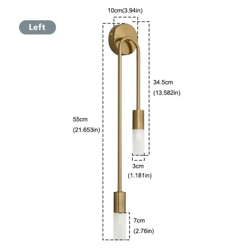 Modern LED Wall Lamp – Minimalist Black and Gold Lighting for Home Decor
