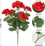 Artificial Silk Begonia Flowers – UV Resistant Foliage for Wedding Decor