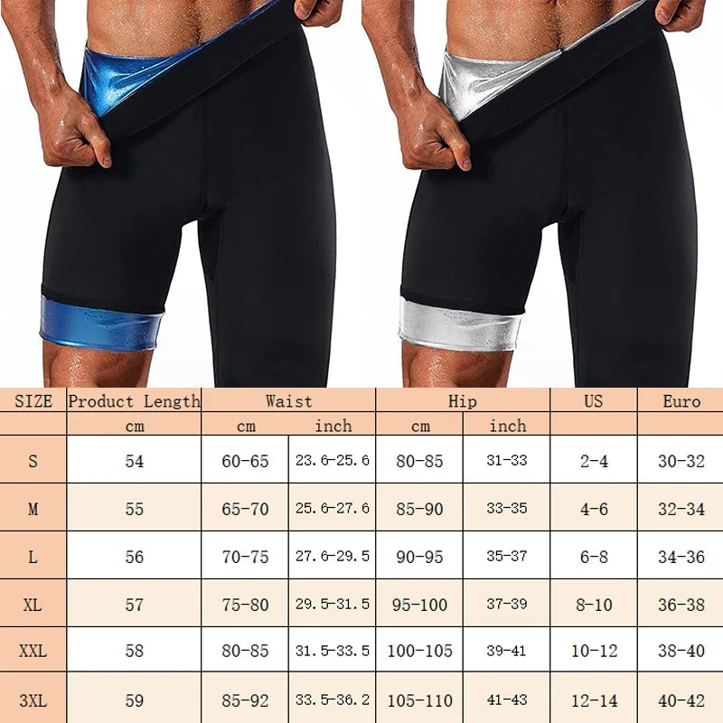 Thermo Sauna Compression Leggings – Fat Burning Body Shaper for Men Gym Workout