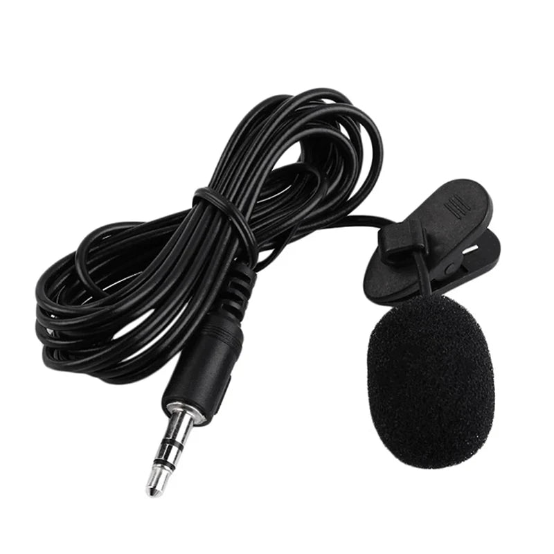 Portable Lavalier Lapel Microphone – 1.5m Wired Mic for Phone and Laptop