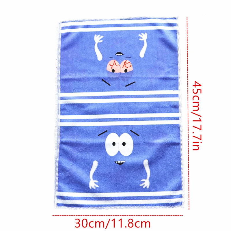 Cartoon Towelie Hand Towel – Quick-Dry Polyester Dish Cloth for Kitchen Bathroom