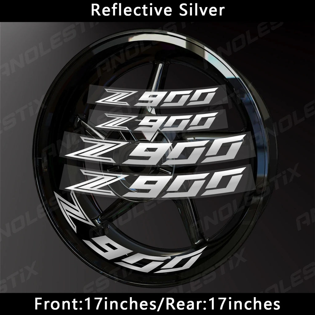 Reflective Motorcycle Rim Stripes – Wheel Hub Decals for Kawasaki Z900