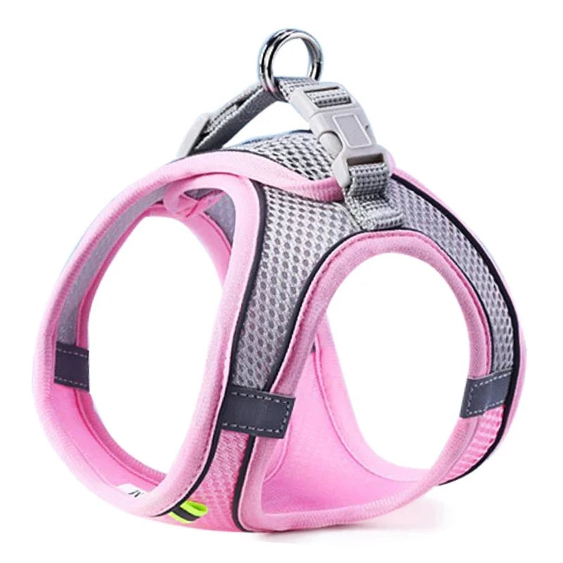 Reflective Breathable Pet Harness – Adjustable Vest for Small Medium Dogs
