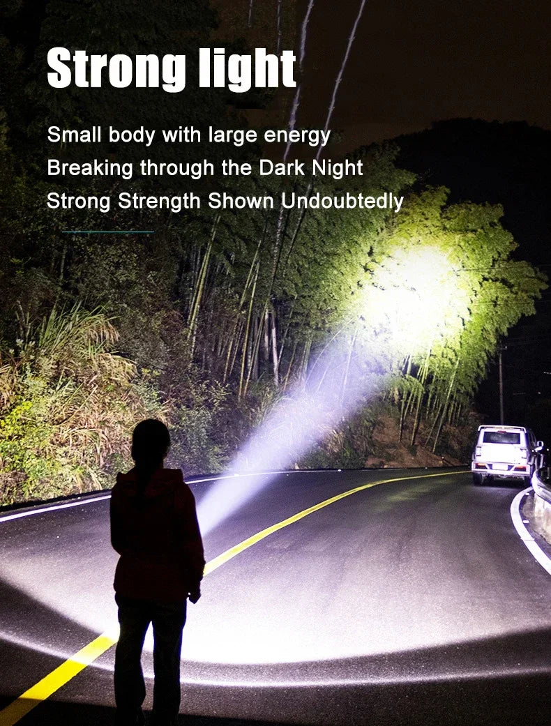 Rechargeable LED Flashlight – High-Lumen USB Torch for Camping and Hiking