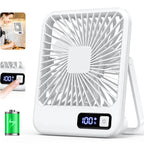 Portable USB Desk Fan – Rechargeable 5-Speed Cooling for Office and Travel