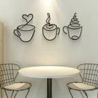 Metal Coffee Wall Art – Rustic Iron Signs for Coffee Shop Decor