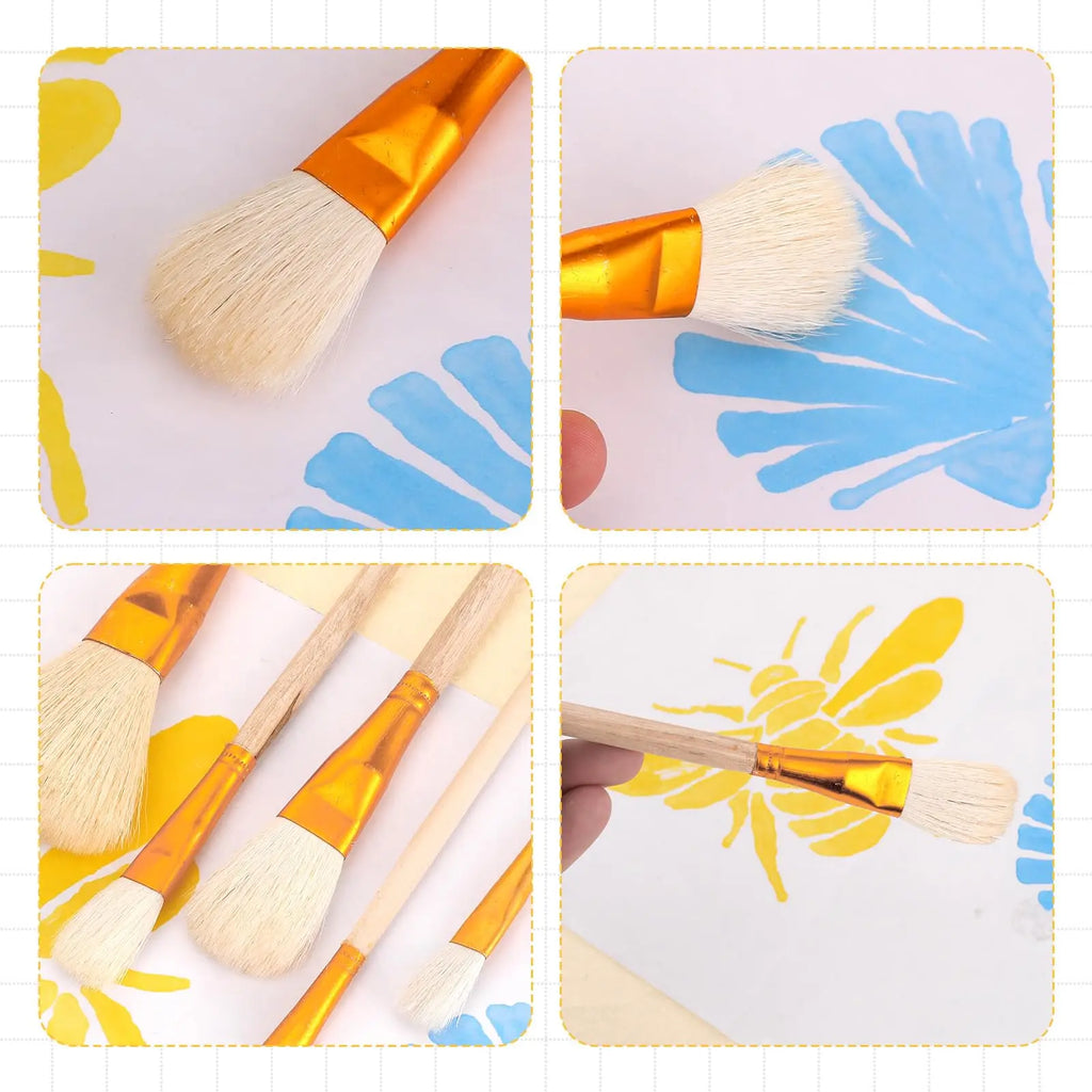 Ceramic Glazing Brush Set – 9 Piece Pottery Painting Tools for Art Projects