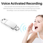 Mini Keychain Voice Recorder – Portable Digital Dictaphone for Meetings and Lectures