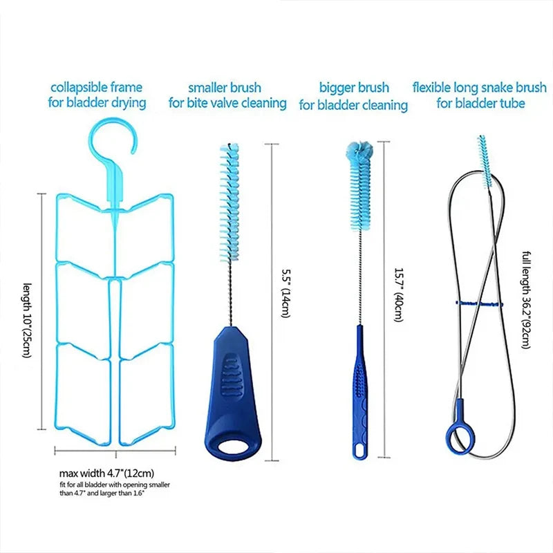 Hydration Water Bladder Cleaning Kit – Multifunction Tool for Camping