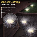 Solar LED Disk Lights – Waterproof Outdoor Landscape Path Lighting for Garden