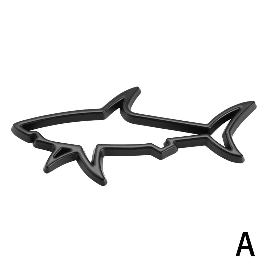 Metal Shark Emblem Badge – 3D Hollow Decal for Car and Motorcycle Styling