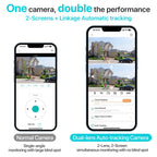 4K 8MP Dual Lens PTZ Camera – Outdoor AI Auto Tracking for Security Surveillance
