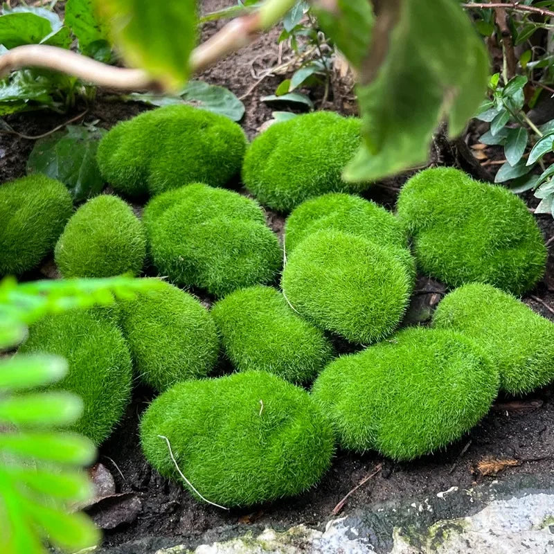 Artificial Foam Moss Stones – Decorative Green Rocks for Micro Landscapes