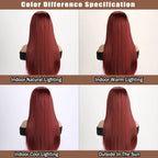 Long Straight Synthetic Wig – 26-Inch Colored Hair for Cosplay Halloween
