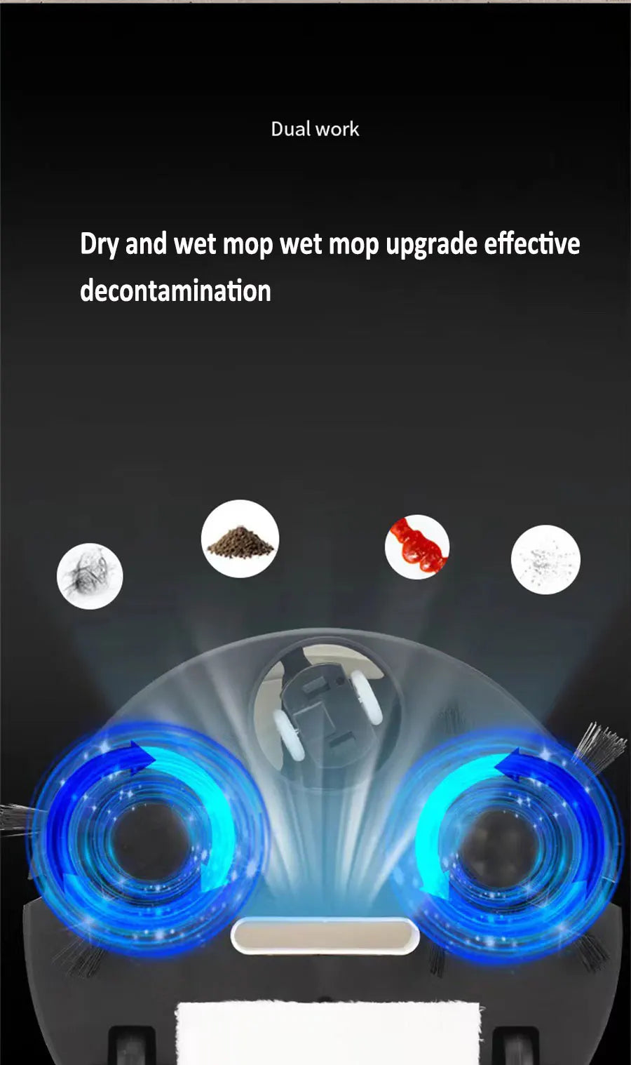 3-in-1 Robot Vacuum Cleaner – 1500Pa Wireless Mop for Home and Office