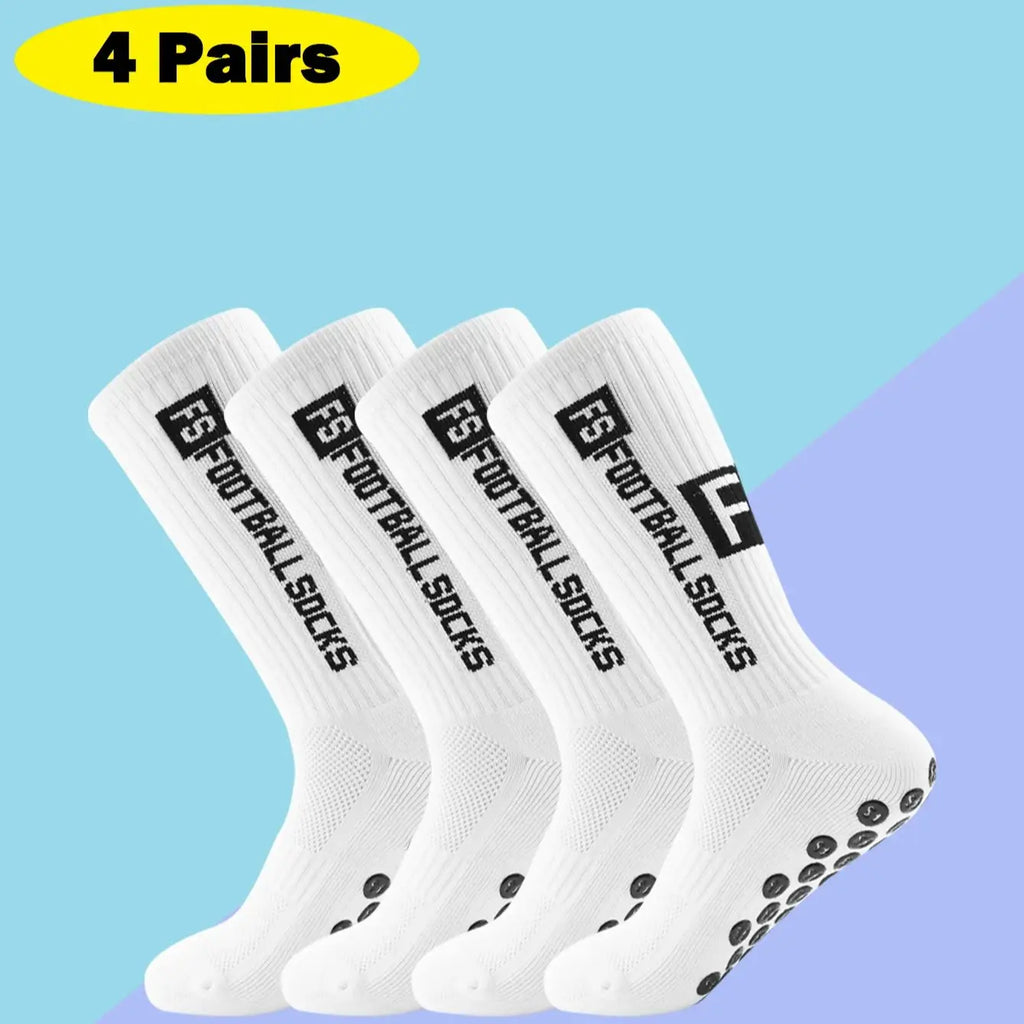 Non-Slip Athletic Soccer Socks – Cushioned Grip for Football and Basketball