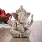 Sandstone Ganesha Elephant Statue – Handcrafted Figurine for Home Decor