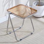 Transparent Acrylic Folding Side Table – Modern Coffee Table for Living Room