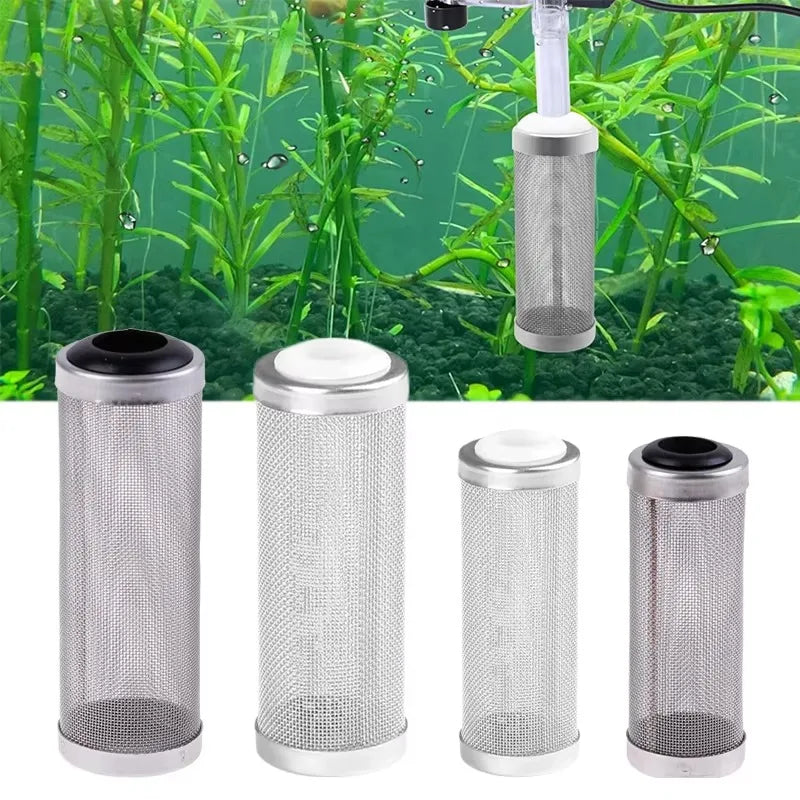 Stainless Steel Mesh Filter Guard – 12/16mm Inlet for Aquarium Tanks