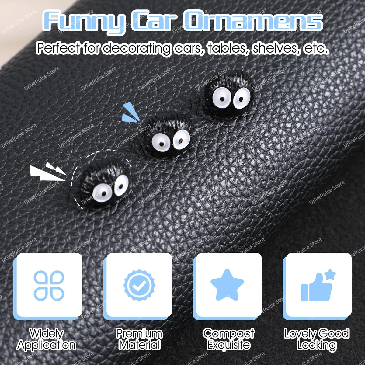 Soot Sprite Car Charms – Kawaii Anime Dashboard Mirror Decor for Fans