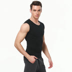 Cotton Sleeveless Compression Vest – Men's Athletic Shirt for Gym Fitness