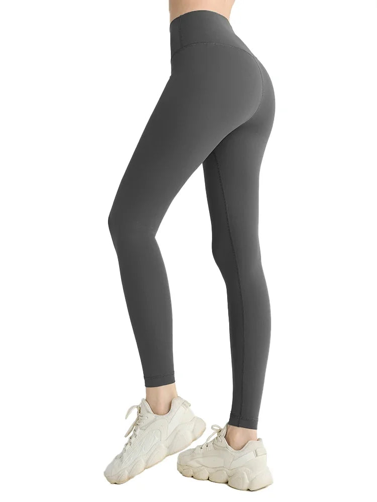 High Waisted Yoga Leggings – Naked Feel Fitness Pants for Gym and Running