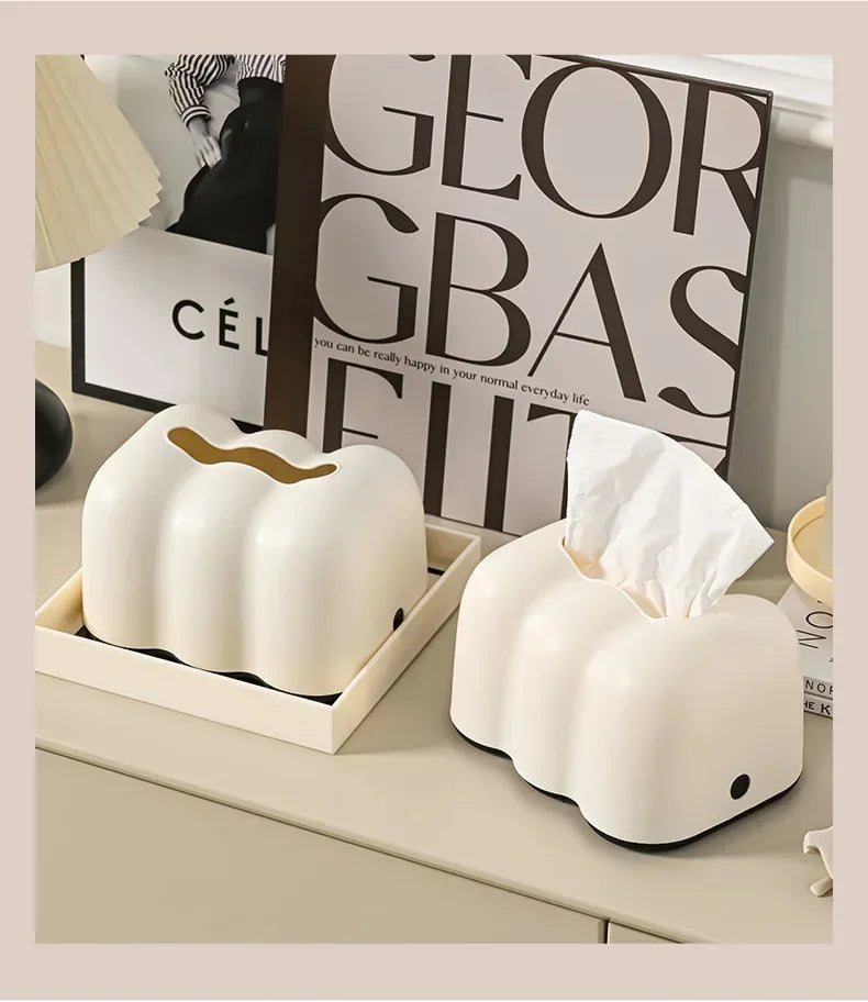 Cloud Tissue Box Holder – Wall Mounted Decorative Ornament for Home and Car