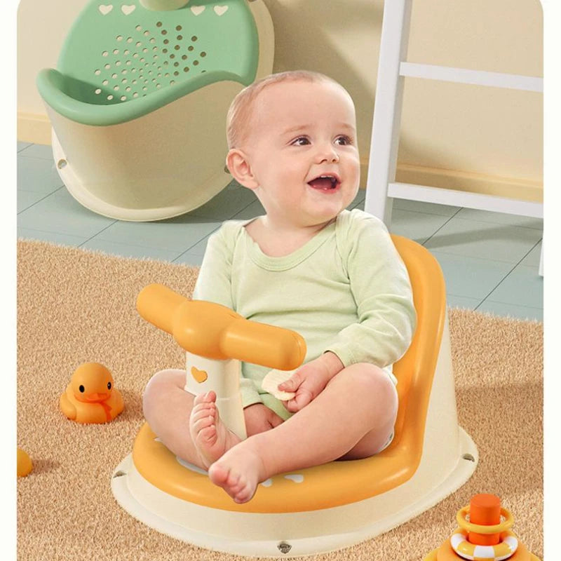 Portable Baby Shower Seat – Non-Slip Support Stand for Newborn Bathing