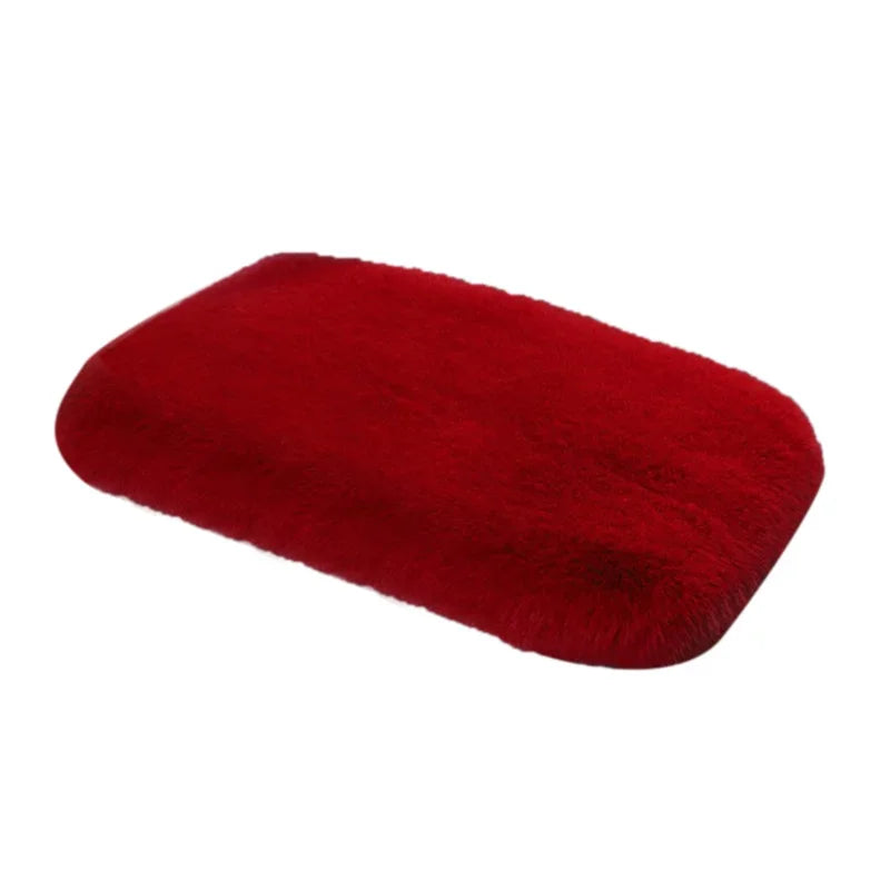 Plush Car Armrest Cover – Soft Warm Console Cushion for Winter Interior