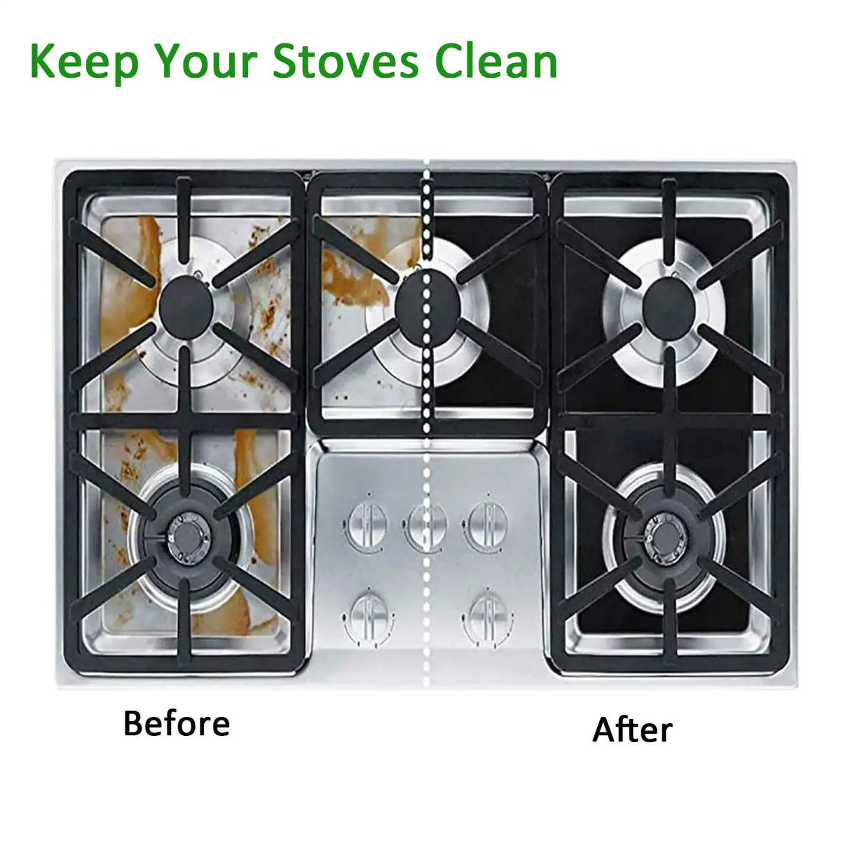 Non-Stick Gas Stove Protectors – Washable Heat Resistant Liners for Kitchen