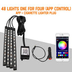 RGB LED Car Interior Light – Wireless Music Control for Auto Atmosphere