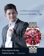 Stainless Steel Quartz Watch – Luminous Calendar Wristwatch for Business Men