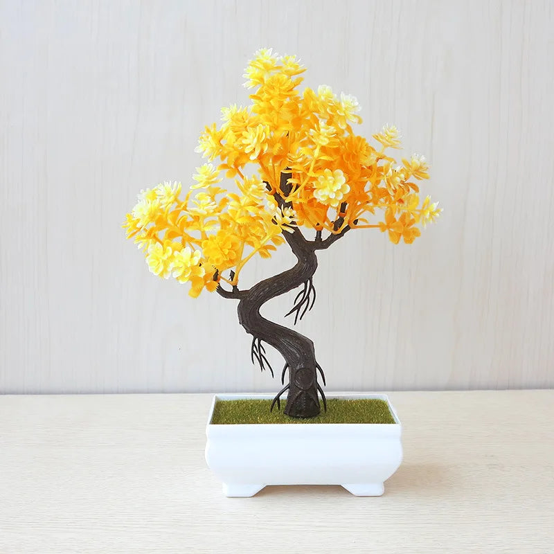 Artificial Potted Bonsai Tree – Zen Miniature Plant for Home Desk Decor