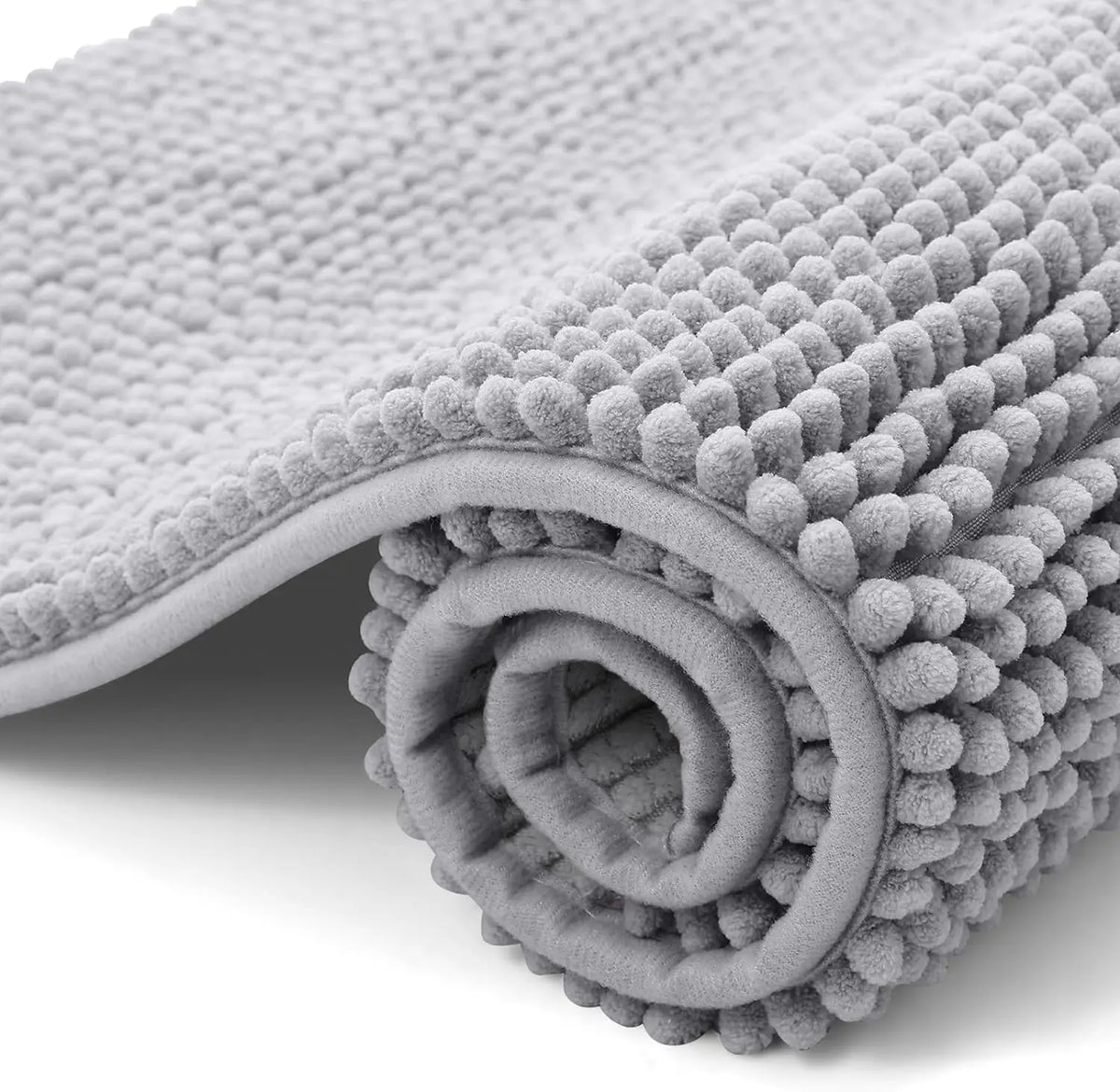 Chenille Bathroom Mat – Ultra Soft Absorbent Non-slip Rug for Shower Floors