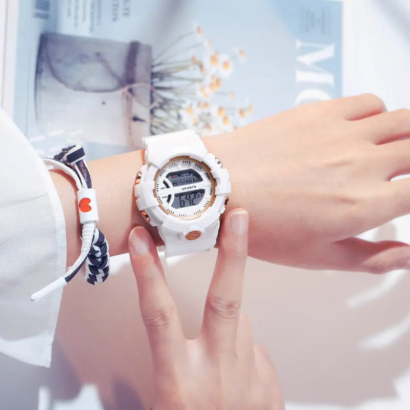 Digital LED Sport Watch – Waterproof Countdown Timer for Women