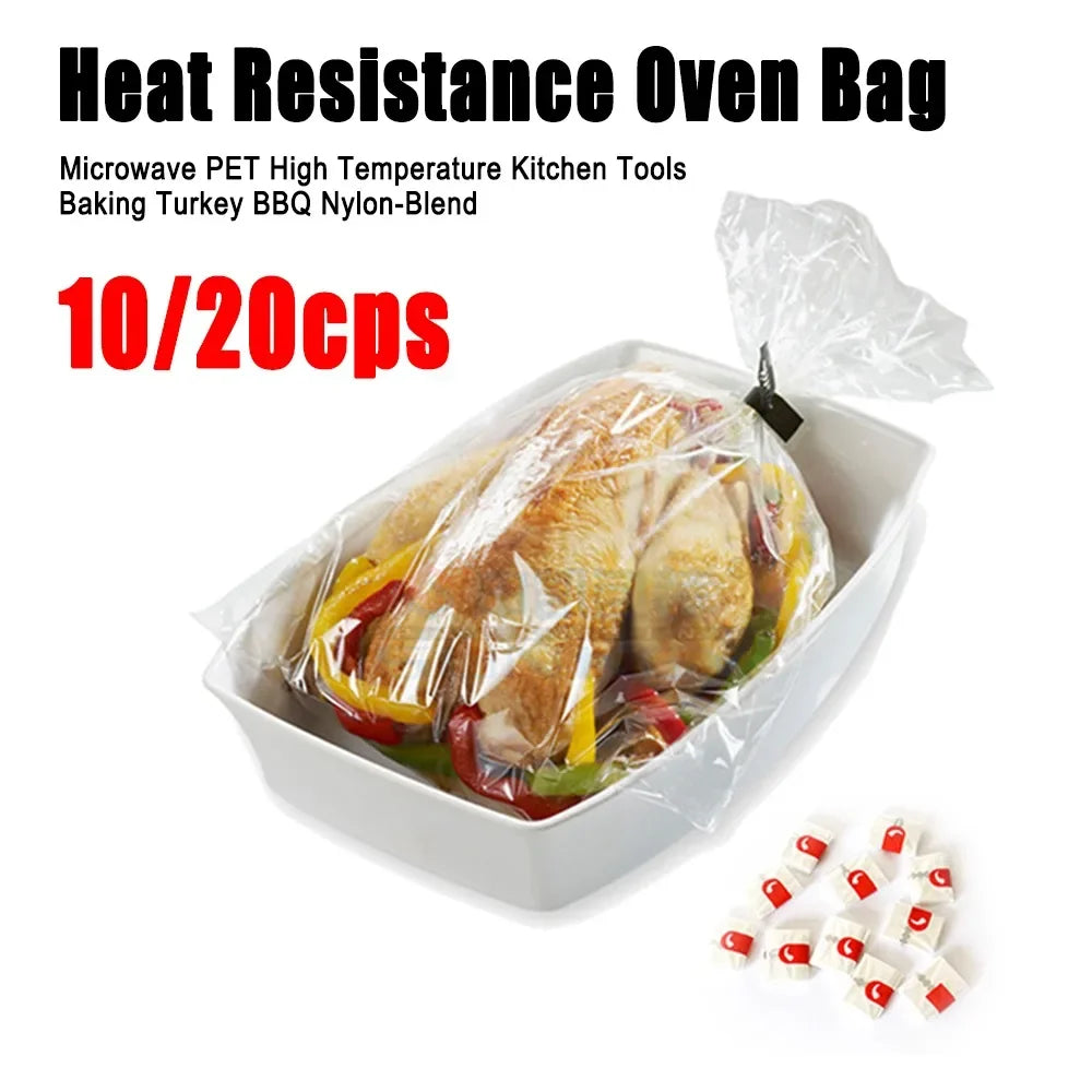 Heat Resistant Turkey Roasting Bags – Oven Liners for Cooking and Baking
