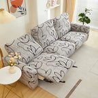 Printed Elastic Recliner Cover – Stretch Slipcover for Living Room Furniture