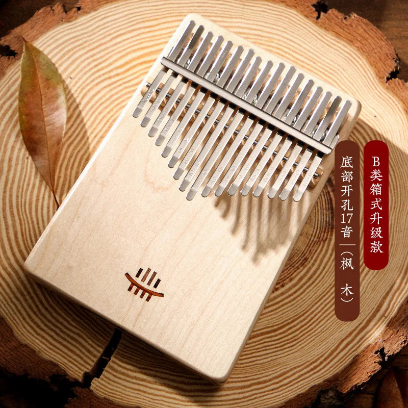 Hluru Wooden Kalimba – 21 Key Thumb Piano for Music Beginners and Education
