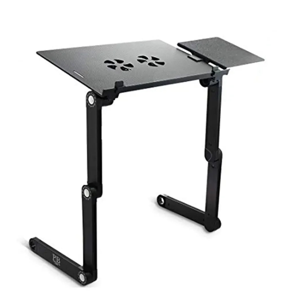 Aluminum Laptop Cooling Stand – Foldable Notebook Tray for Bed Office Desk