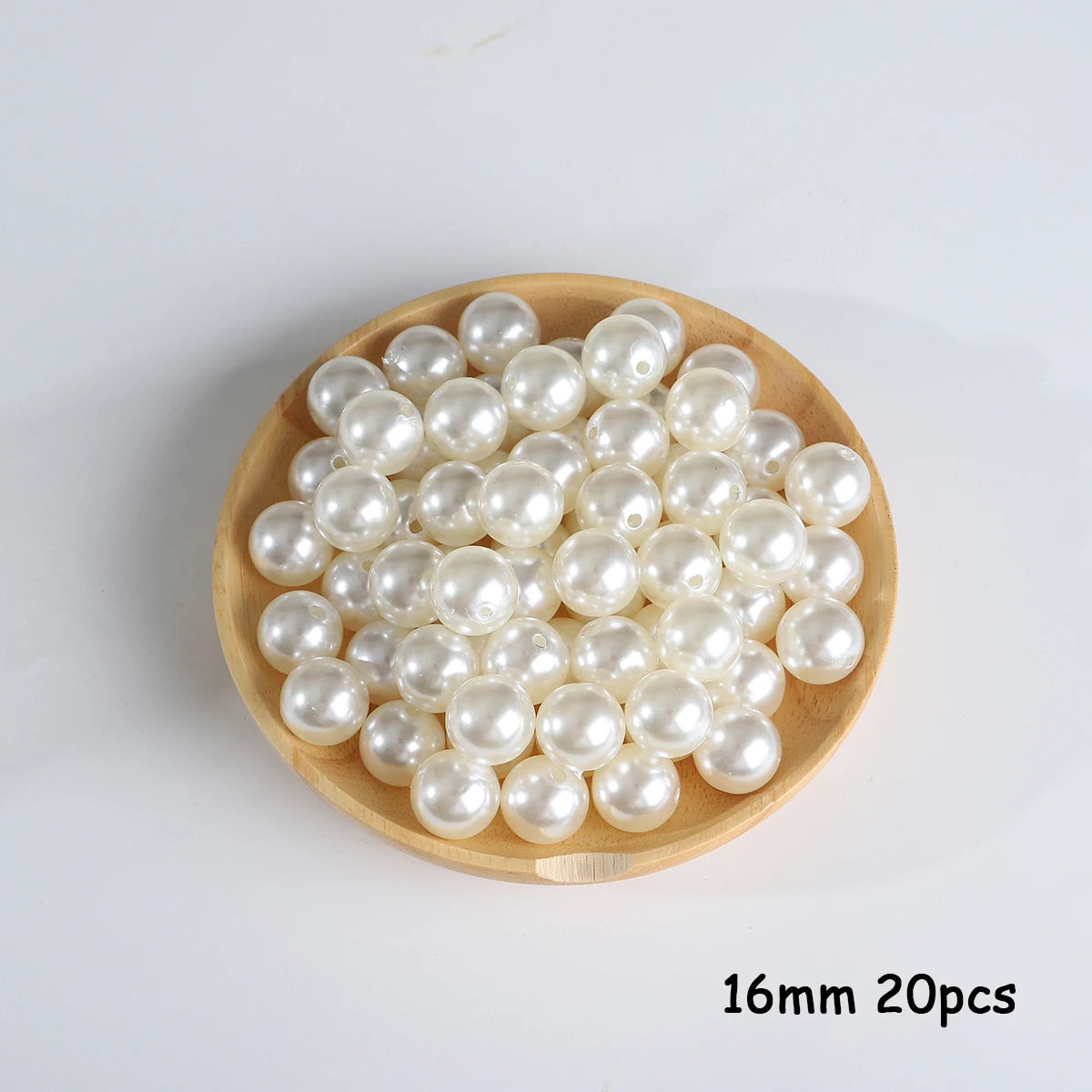 Beige ABS Imitation Pearl Beads – 3-20mm Round Spacer for Jewelry DIY Crafting