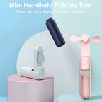 Portable Handheld Cooling Fan – USB Rechargeable Power Bank for Travel