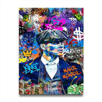 Gangster Graffiti Canvas Print – Urban Street Art for Home Decor