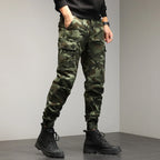 Mens Cotton Camouflage Cargo Pants – Outdoor Trousers for Hiking Workwear