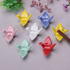 Japanese Ceramic Crane Holder – Decorative Rest for Incense or Chopsticks