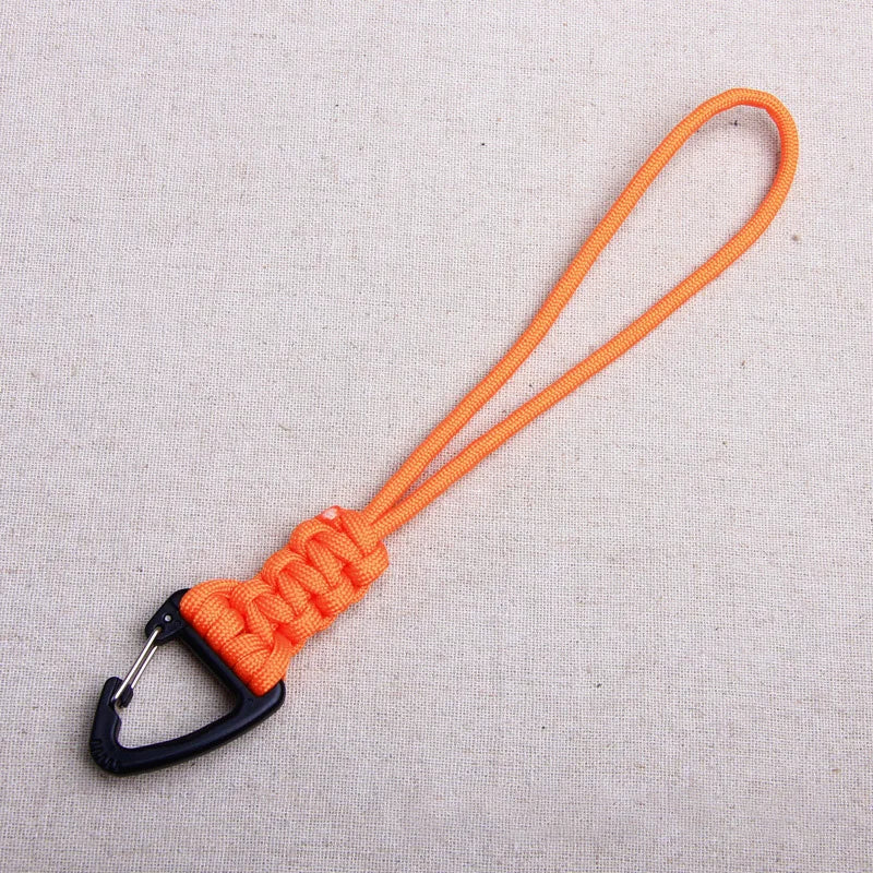 Braided Paracord Keychain – 20cm Military Nylon Lanyard for Outdoor Gear