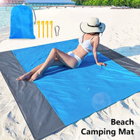 Waterproof Sandproof Beach Blanket – 200x210cm Picnic Mat for Camping and Hiking