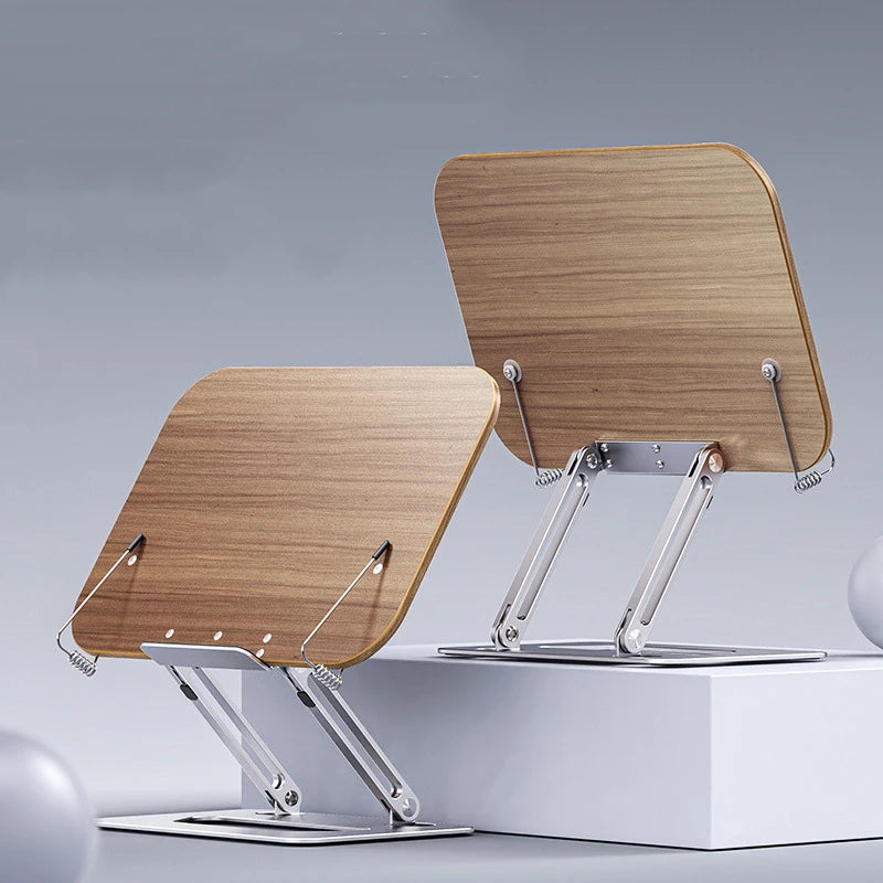 Aluminum Foldable Reading Stand – Adjustable Holder for Laptops and Books