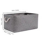 Folding Linen Storage Basket – Fabric Organizer for Wardrobe and Laundry